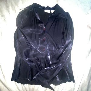 Beautiful Dark Blue Long Sleeve Button up